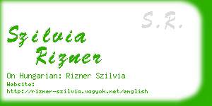 szilvia rizner business card